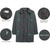 imageLittle Donkey Andy Mens Waterproof MidLength Trench Coat Lightweight Long Rain Coat Single Breasted OvercoatCharcoal Heather