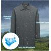 imageLittle Donkey Andy Mens Waterproof MidLength Trench Coat Lightweight Long Rain Coat Single Breasted OvercoatCharcoal Heather