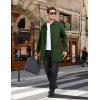 imageLittle Donkey Andy Mens Waterproof MidLength Trench Coat Lightweight Long Rain Coat Single Breasted OvercoatDeep Green
