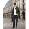 imageLittle Donkey Andy Mens Waterproof MidLength Trench Coat Lightweight Long Rain Coat Single Breasted OvercoatDeep Green