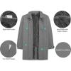 imageLittle Donkey Andy Mens Waterproof MidLength Trench Coat Lightweight Long Rain Coat Single Breasted OvercoatGray Heather