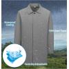 imageLittle Donkey Andy Mens Waterproof MidLength Trench Coat Lightweight Long Rain Coat Single Breasted OvercoatGray Heather