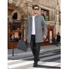 imageLittle Donkey Andy Mens Waterproof MidLength Trench Coat Lightweight Long Rain Coat Single Breasted OvercoatGrey