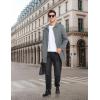 imageLittle Donkey Andy Mens Waterproof MidLength Trench Coat Lightweight Long Rain Coat Single Breasted OvercoatGrey
