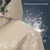 imageLittle Donkey Andy Mens Waterproof Rain Jacket Lightweight Hooded Raincoat Rain Shell for Travel Hiking GolfKhaki