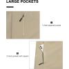imageLittle Donkey Andy Mens Waterproof Rain Jacket Lightweight Hooded Raincoat Rain Shell for Travel Hiking GolfKhaki
