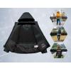 imageLittle Donkey Andy Womens Waterproof Hiking Skiing Jacket with Removable Hood Fleece Lined Winter Warm Rain CoatBlack