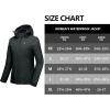 imageLittle Donkey Andy Womens Waterproof Hiking Skiing Jacket with Removable Hood Fleece Lined Winter Warm Rain CoatBlack