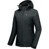 imageLittle Donkey Andy Womens Waterproof Hiking Skiing Jacket with Removable Hood Fleece Lined Winter Warm Rain CoatBlack