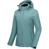imageLittle Donkey Andy Womens Waterproof Hiking Skiing Jacket with Removable Hood Fleece Lined Winter Warm Rain CoatBlue Heather