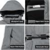 imageLittle Donkey Andy Womens Waterproof Hiking Skiing Jacket with Removable Hood Fleece Lined Winter Warm Rain CoatFrost Gray