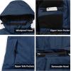 imageLittle Donkey Andy Womens Waterproof Hiking Skiing Jacket with Removable Hood Fleece Lined Winter Warm Rain CoatGalaxy Blue