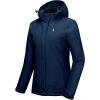 imageLittle Donkey Andy Womens Waterproof Hiking Skiing Jacket with Removable Hood Fleece Lined Winter Warm Rain CoatGalaxy Blue