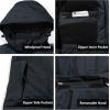 imageLittle Donkey Andy Womens Waterproof Hiking Skiing Jacket with Removable Hood Fleece Lined Winter Warm Rain CoatIndia Ink