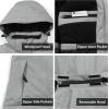 imageLittle Donkey Andy Womens Waterproof Hiking Skiing Jacket with Removable Hood Fleece Lined Winter Warm Rain CoatLight Gray