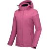 imageLittle Donkey Andy Womens Waterproof Hiking Skiing Jacket with Removable Hood Fleece Lined Winter Warm Rain CoatRose