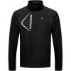 imageLittle Donkey Andy Mens Fleece Running Pullover Quarter Zip Long Sleeve Warm Sweatshirts Athletic Workout ShirtsBlack