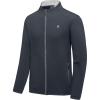 imageLittle Donkey Andy Mens Lightweight Running Warm Jacket Full Zip Fleece Lined Windproof Jacket for Outdoor CasualGray