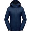 imageLittle Donkey Andy Womens Waterproof Hiking Skiing Jacket with Removable Hood Fleece Lined Winter Warm Rain CoatGalaxy Blue