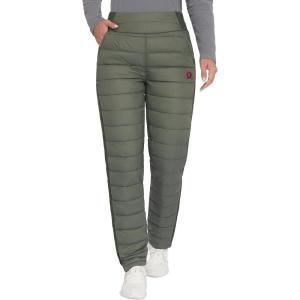 imageLittle Donkey Andy Down Pants for Women Lightweight Puffy Sweat Pants High Waist Puffer Sweatpants Quilted Snow Ski TrousersGreen