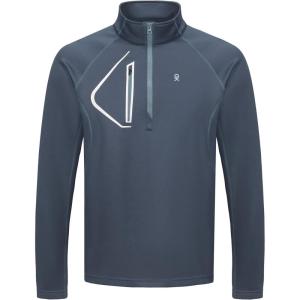 imageLittle Donkey Andy Mens Fleece Running Pullover Quarter Zip Long Sleeve Warm Sweatshirts Athletic Workout ShirtsSteel Gray