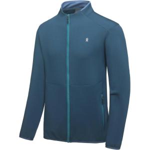 imageLittle Donkey Andy Mens Lightweight Running Warm Jacket Full Zip Fleece Lined Windproof Jacket for Outdoor CasualGreen