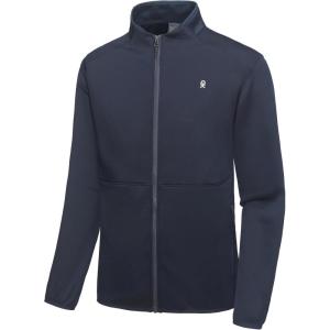 imageLittle Donkey Andy Mens Lightweight Running Warm Jacket Full Zip Fleece Lined Windproof Jacket for Outdoor CasualNavy Blue