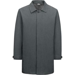 imageLittle Donkey Andy Mens Waterproof MidLength Trench Coat Lightweight Long Rain Coat Single Breasted OvercoatCharcoal Heather
