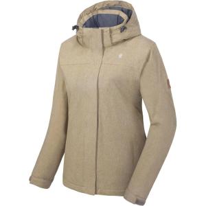 imageLittle Donkey Andy Womens Waterproof Ski Snowboarding Jacket Windproof Warm Coat with Detachable HoodKhaki Heather