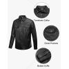 imageLittle Donkey Andy Mens Leather Jacket Waterproof Stretch Faux Leather Jacket for Men Outwear CasualBlack