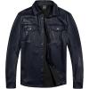 imageLittle Donkey Andy Mens Leather Jacket Waterproof Stretch Faux Leather Jacket for Men Outwear CasualDark Blue