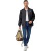 imageLittle Donkey Andy Mens Lightweight Bomber Jacket Causal Fashion Flight Windbreaker Fall Spring Outdoor CoatBlack
