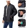 imageLittle Donkey Andy Mens Lightweight Bomber Jacket Causal Fashion Flight Windbreaker Fall Spring Outdoor CoatBlack