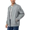 imageLittle Donkey Andy Mens Lightweight Bomber Jacket Causal Fashion Flight Windbreaker Fall Spring Outdoor CoatGrey