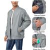 imageLittle Donkey Andy Mens Lightweight Bomber Jacket Causal Fashion Flight Windbreaker Fall Spring Outdoor CoatGrey