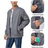 imageLittle Donkey Andy Mens Lightweight Bomber Jacket Causal Fashion Flight Windbreaker Fall Spring Outdoor CoatGrey B