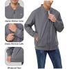 imageLittle Donkey Andy Mens Lightweight Bomber Jacket Causal Fashion Flight Windbreaker Fall Spring Outdoor CoatGrey B