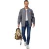 imageLittle Donkey Andy Mens Lightweight Bomber Jacket Causal Fashion Flight Windbreaker Fall Spring Outdoor CoatGrey B