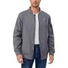 imageLittle Donkey Andy Mens Lightweight Bomber Jacket Causal Fashion Flight Windbreaker Fall Spring Outdoor CoatGrey B