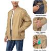 imageLittle Donkey Andy Mens Lightweight Bomber Jacket Causal Fashion Flight Windbreaker Fall Spring Outdoor CoatKhaki