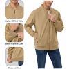imageLittle Donkey Andy Mens Lightweight Bomber Jacket Causal Fashion Flight Windbreaker Fall Spring Outdoor CoatKhaki