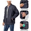imageLittle Donkey Andy Mens Lightweight Bomber Jacket Causal Fashion Flight Windbreaker Fall Spring Outdoor CoatNavy