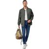 imageLittle Donkey Andy Mens Lightweight Bomber Jacket Causal Fashion Flight Windbreaker Fall Spring Outdoor CoatOlive Branch