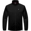 imageLittle Donkey Andy Mens Lightweight Hooded Softshell Jacket for Running Travel Hiking Windproof Outerwear Water RepellentBlackhoodless