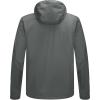 imageLittle Donkey Andy Mens Lightweight Hooded Softshell Jacket for Running Travel Hiking Windproof Outerwear Water RepellentGray