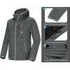 imageLittle Donkey Andy Mens Lightweight Hooded Softshell Jacket for Running Travel Hiking Windproof Outerwear Water RepellentGray