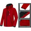 imageLittle Donkey Andy Mens Lightweight Hooded Softshell Jacket for Running Travel Hiking Windproof Outerwear Water RepellentRed