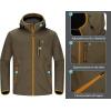 imageLittle Donkey Andy Mens Lightweight Hooded Softshell Jacket for Running Travel Hiking Windproof Outerwear Water RepellentSage