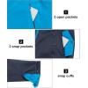 imageLittle Donkey Andy Mens Lightweight Reversible Bomer Jacket Windproof Water Resistant Coat Running GolfA Navy Blue  B Blue