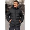 imageLittle Donkey Andy Mens Puffer Jacket Warm Winter Coat with Hood Lightweight Insulated Quilted Jacketss for Snow SkiBlack